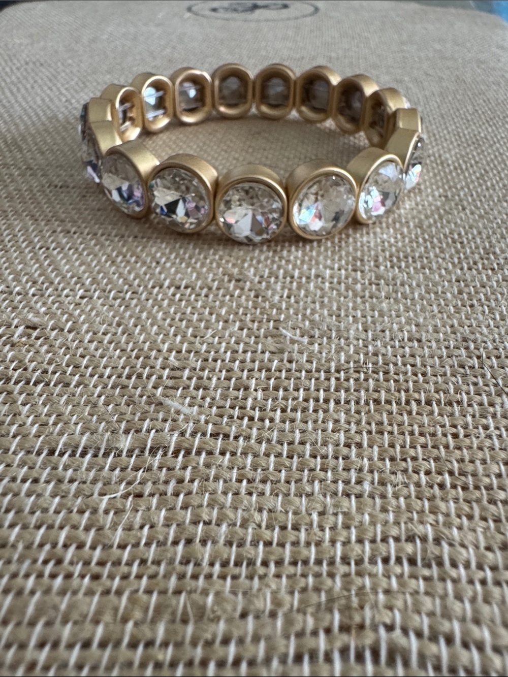 bloom Tommie Gold Tone Stretch Bracelet with Clear Crystals Women’s Jewelry